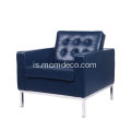 Classic Leður Knoll Sofa Single Seat